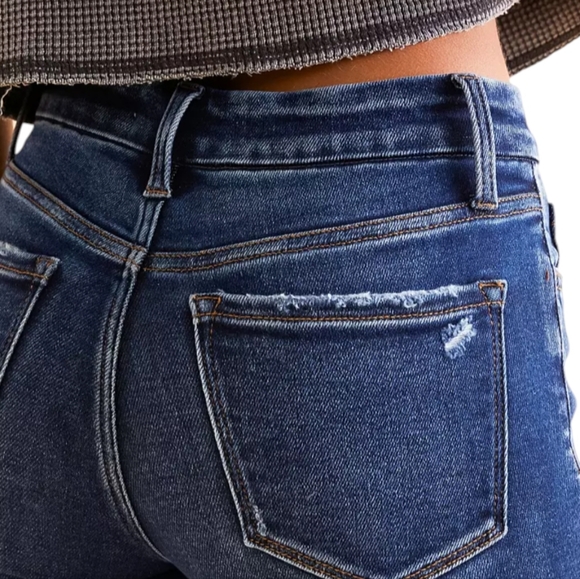 FLYING MONKEY Mid Rise Flare stretch destroyed jeans BY4668R The Buckle sz25x31L - Picture 5 of 15